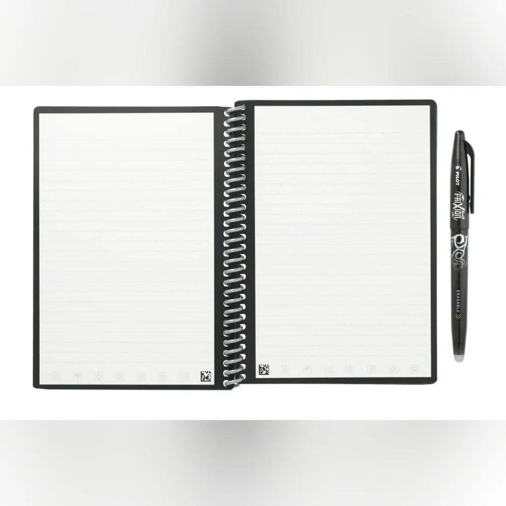 Rocketbook Note Smart Reusable Spiral Notebook, Dot-Grid and Lined, 5